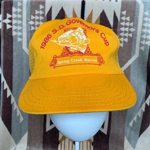 Vintage 1986 South Dakota governors cup spring creek marina trucker hat